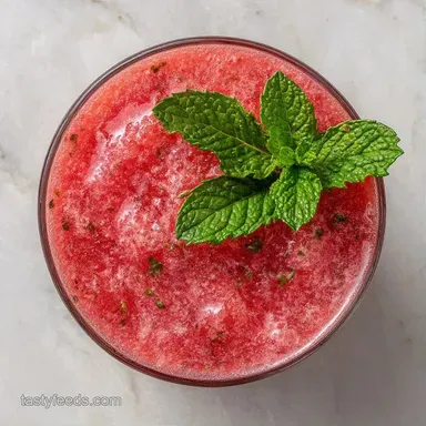 Sweet Watermelon Strawberry Juice for 2 Recipe Card