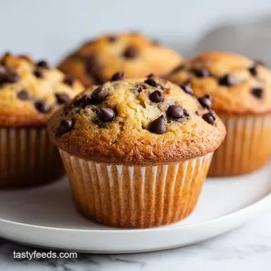 Vegan Chocolate Chip Muffins Recipe in 36 Min Recipe Card