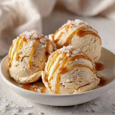Salted Caramel Ice Cream with Coconut Milk Recipe Card