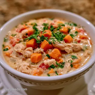 White Chicken Chili with Coconut Milk Recipe Card