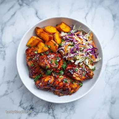 Whole30 BBQ Chicken Bowls for 4 Servings Recipe Card