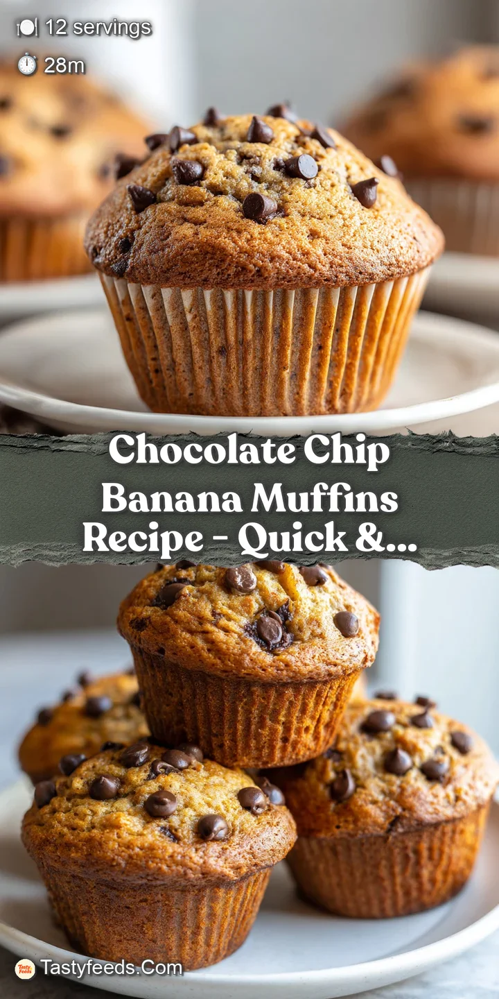 Close-up of a moist banana muffin with melting chocolate. The texture of the soft crumb and gooey chocolate is highlighted...