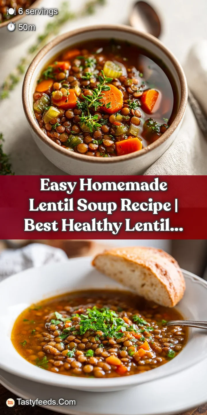 Close-up of thick, savory lentil soup, showing tender legumes and hints of root vegetables, a warm hue.