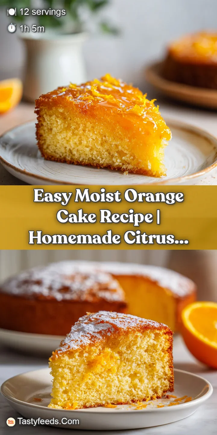 Close-up of a fluffy orange cake slice, showing its tender crumb and a hint of zesty citrus essence.