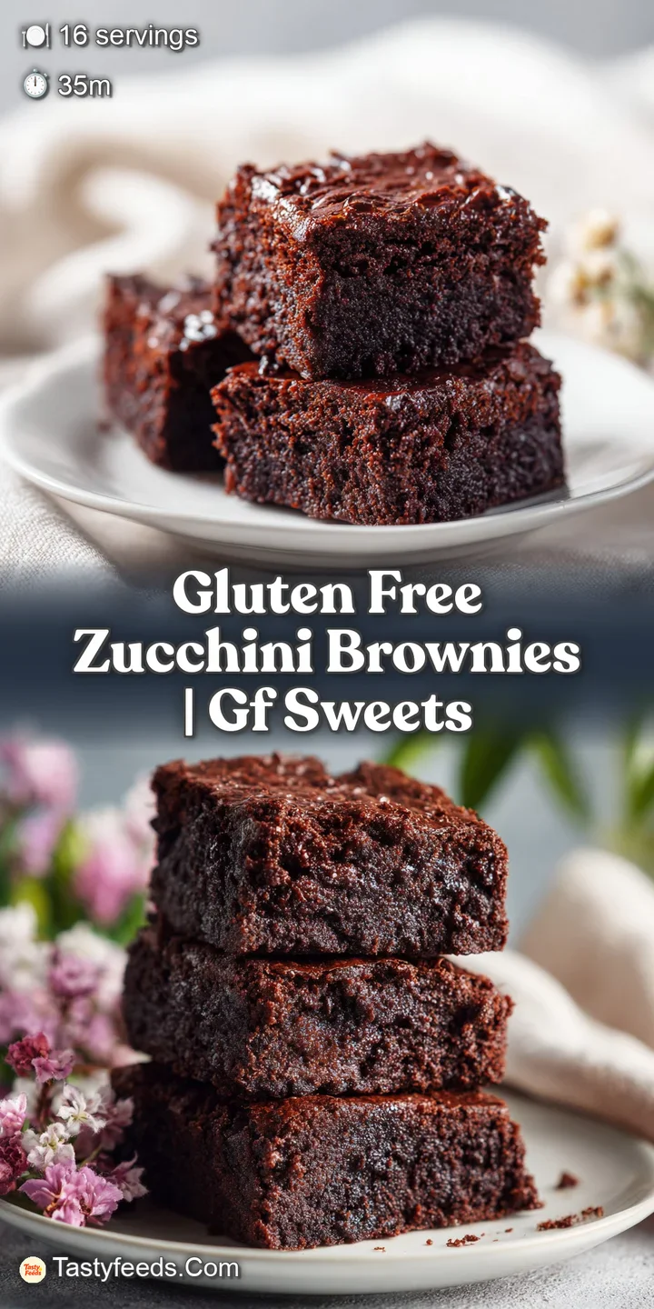 Close-up of fudgy zucchini brownie showing moist crumb. Hints of grated zucchini visible against the dark chocolate richness.