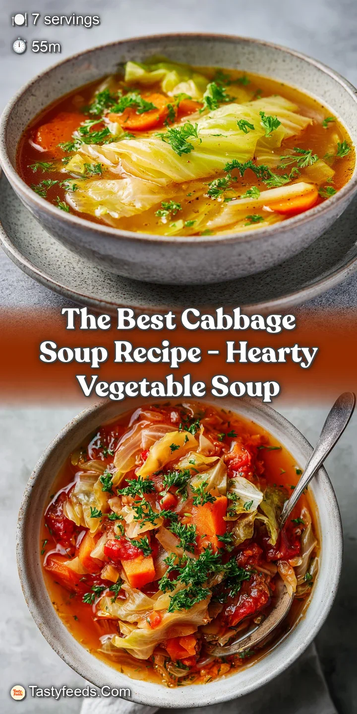 Close-up of tender, shredded beef and softened cabbage in a smoky, deep-colored broth, with hints of carrots.