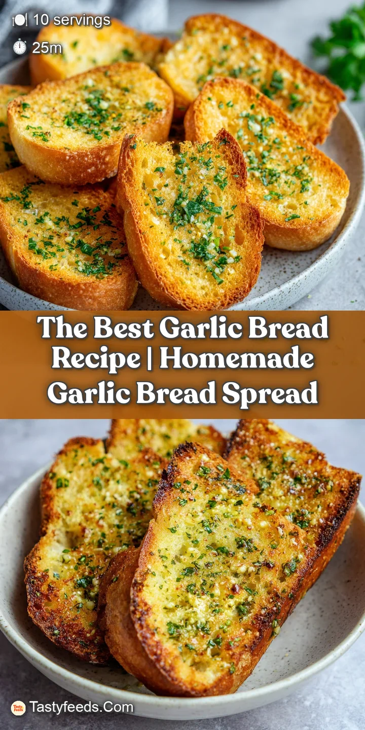 Close-up of a perfectly baked garlic bread slice, revealing a fluffy interior and crispy, browned edges.