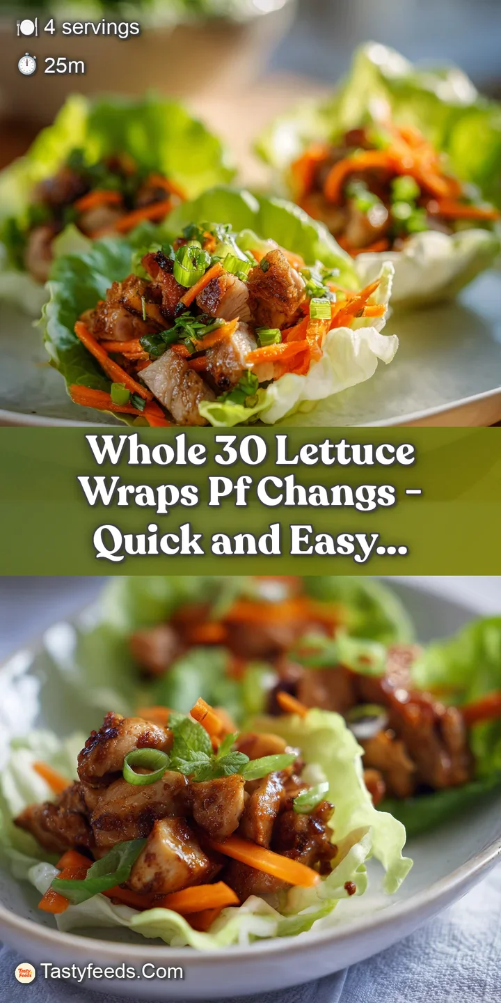 Close-up of glistening, seasoned ground chicken and sliced water chestnuts tucked inside a fresh, crunchy lettuce leaf.
