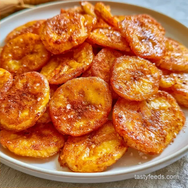 Crispy Homemade Banana Chips Baked
