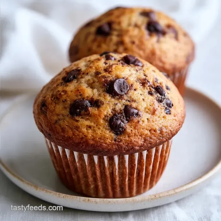 Tender Banana Chocolate Chip Muffins
