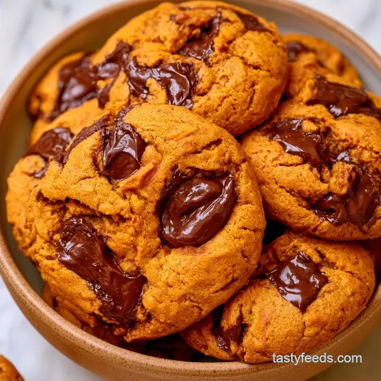Chewy Pumpkin Chocolate Chip Cookies in 20 Minutes