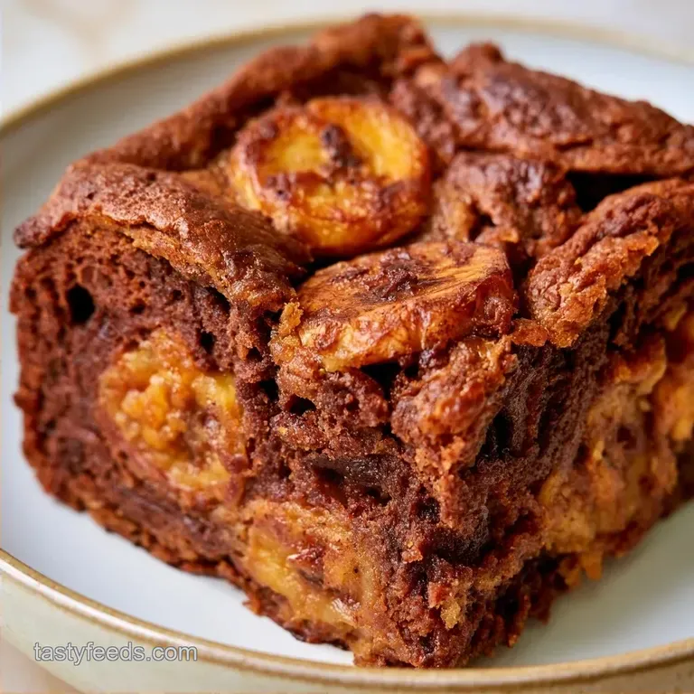 Chocolate Banana Bread Pudding: Fudgy Center