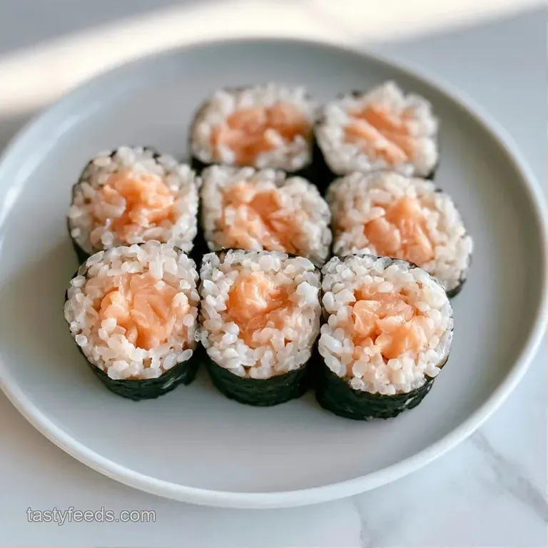 Neatly arranged rolls on a black slate platter beside a small bowl of dark soy sauce and pale pink ginger.