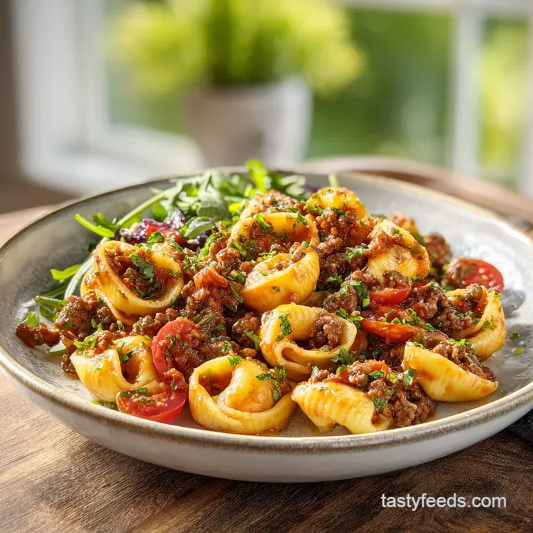 Easy Stuffed Shells with Ground Beef