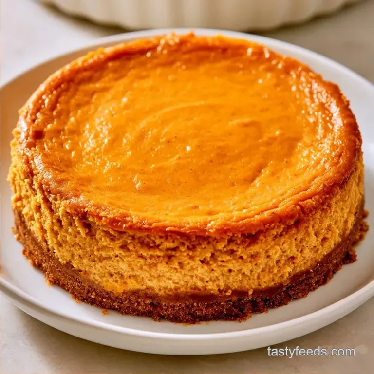 Easy Pumpkin Cheesecake with Gingersnap Crust