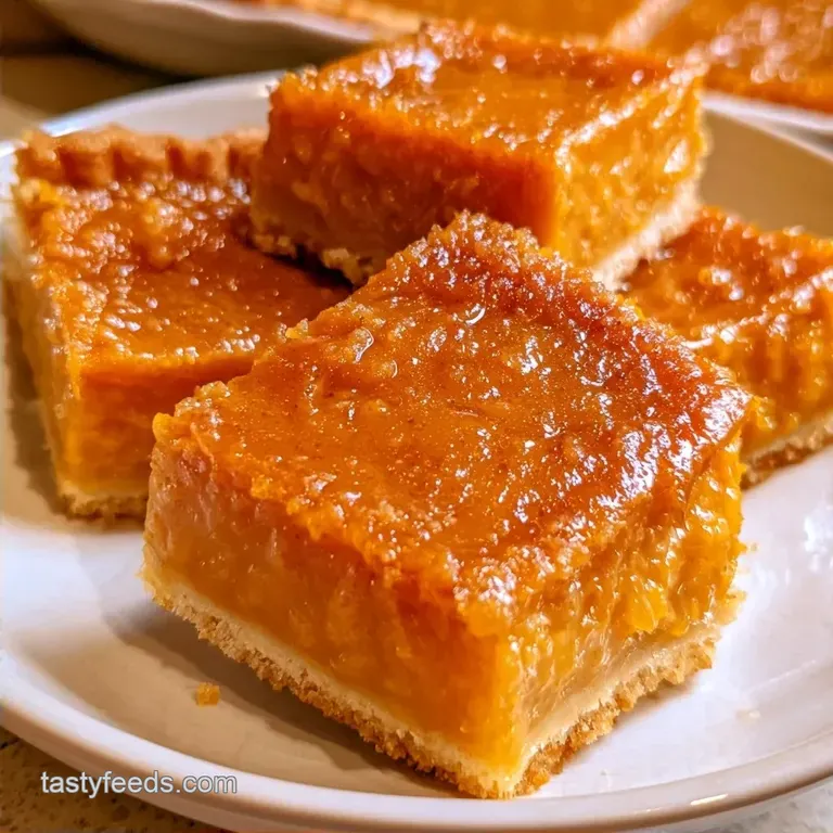 Easy Pumpkin Pie Bars with Shortbread Crust