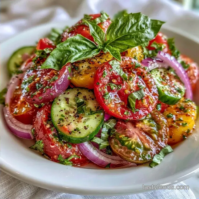 Fresh Herb Tomato Salad with White Balsamic