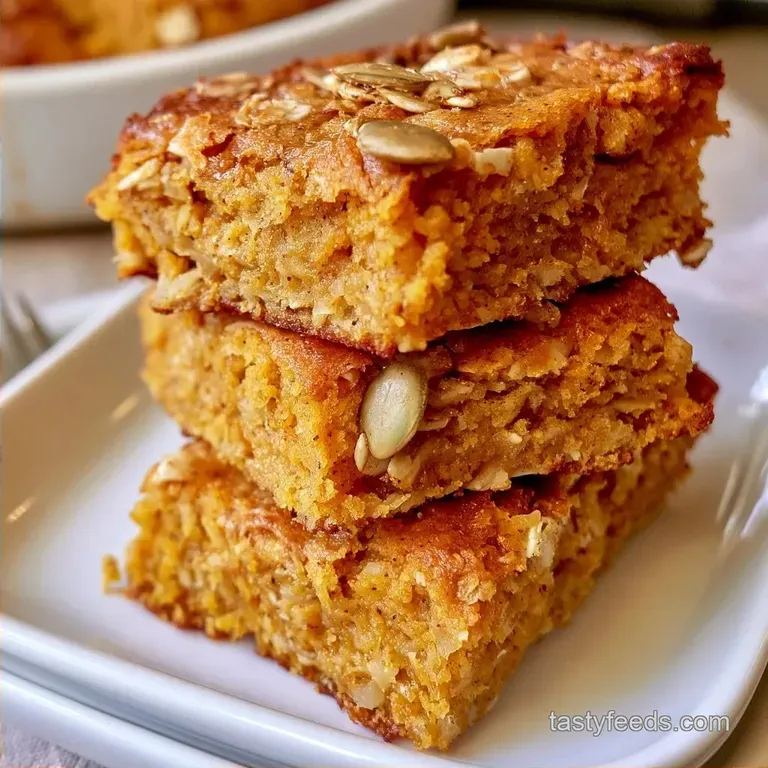 Pumpkin Oat Bars with Cinnamon