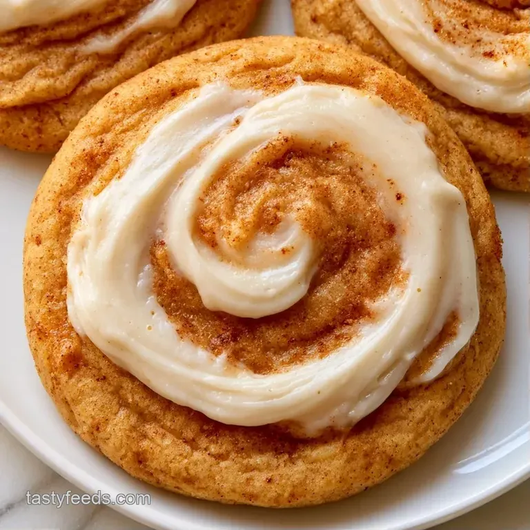 A neat stack of soft orange cookies with thick white frosting, arranged on a white plate beside a linen napkin.