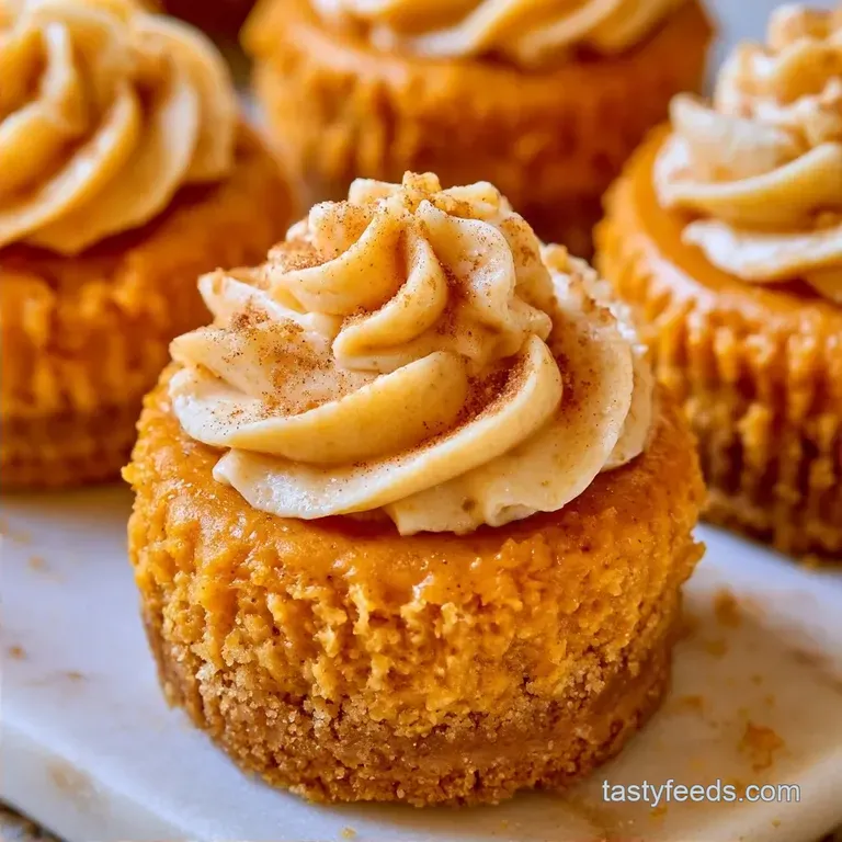 Mini Pumpkin Cheesecakes with Graham Cracker Crust