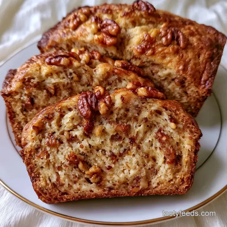 A thick, warm slice of golden cake on a white ceramic plate with a melting pat of butter and a sprig of mint.