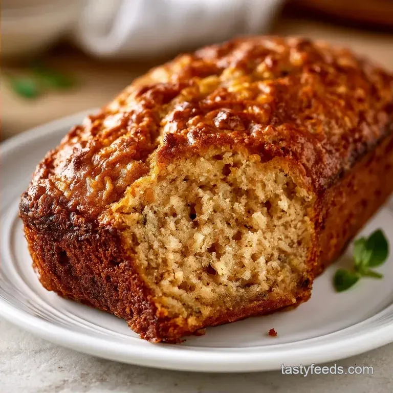 Moist Oatmeal Banana Bread with Maple Syrup