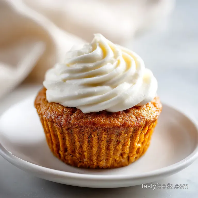 Three frosted orange cakes arranged on a white marble platter with a neutral linen napkin and a small gold fork.