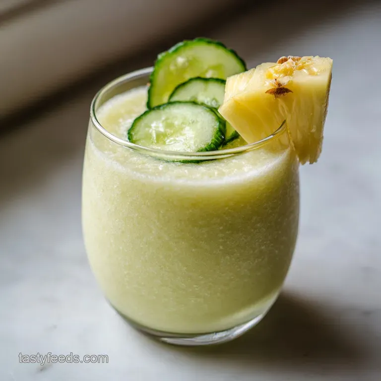 Delicious Pineapple Cucumber Smoothie: Velvety and Frosty