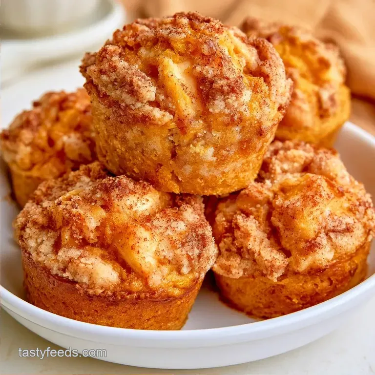 Pumpkin Apple Muffins with Cinnamon Streusel