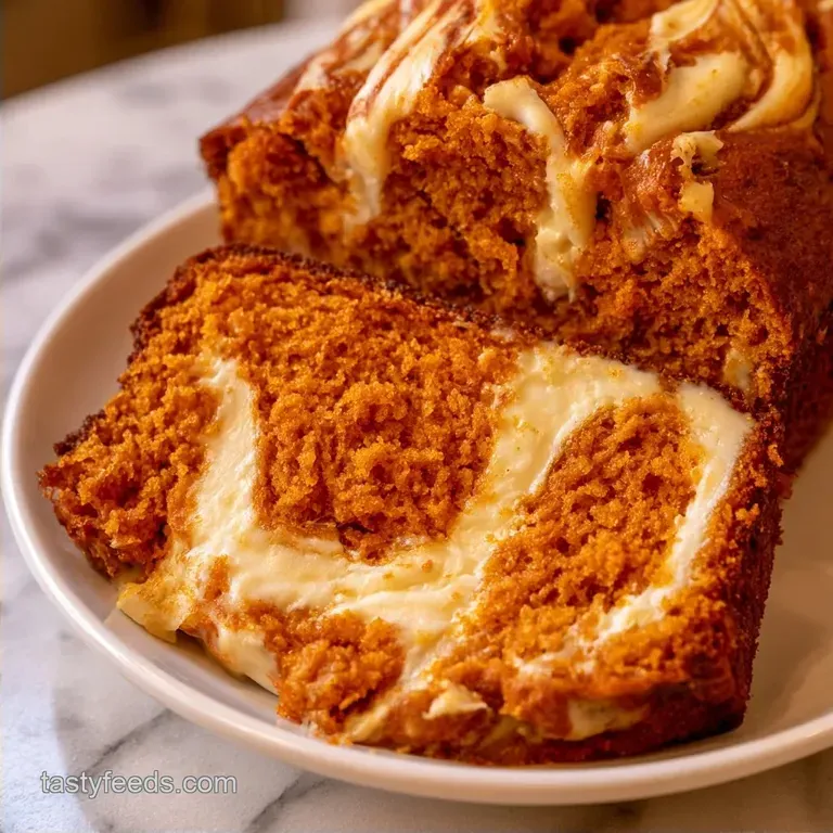 Pumpkin Bread with Cream Cheese Filling