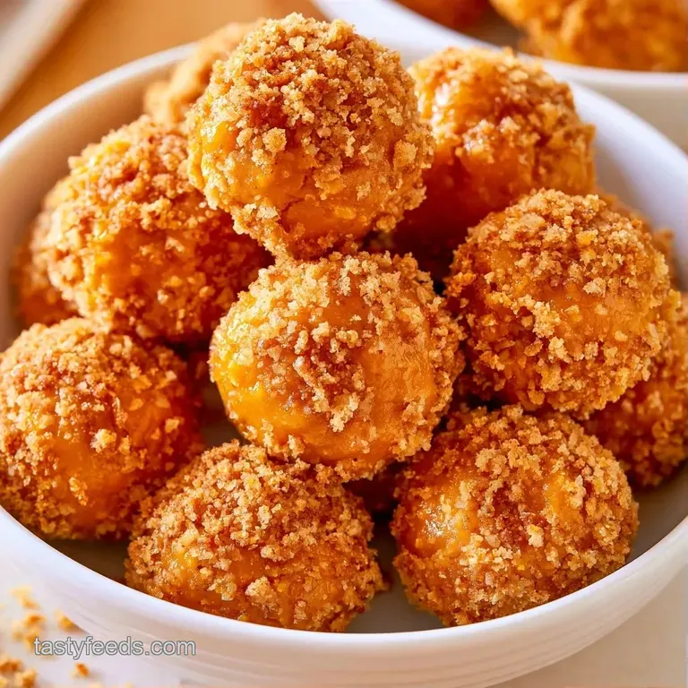 Creamy orange spheres arranged in a neat row on a gold tray, accented by a sprig of mint and a linen napkin.
