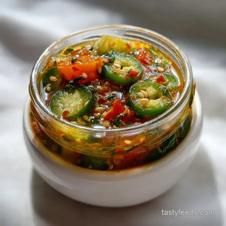 Vibrant pickled relish overflowing from a small bowl. A spoon rests nearby, ready to scoop the crunchy vegetables.