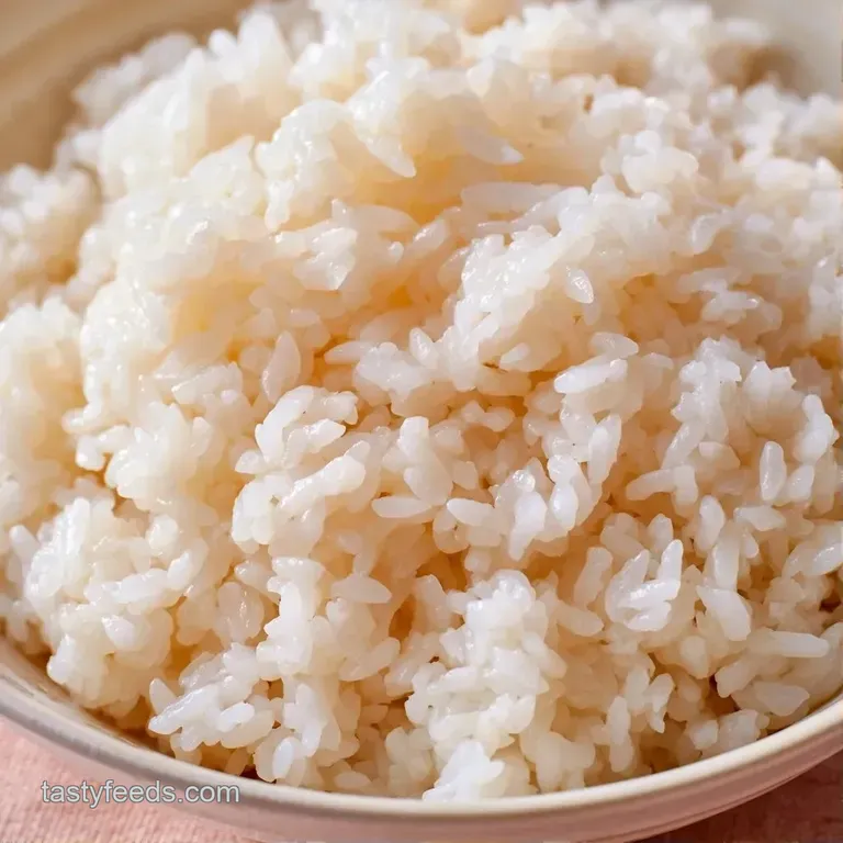 A mound of glistening white rice in a minimalist ceramic bowl resting on a dark slate surface with bamboo chopsticks.