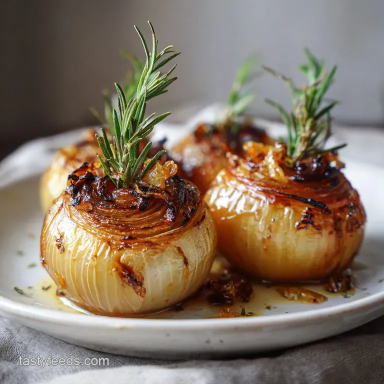 Slow Roasted Onion Garlic and Rosemary
