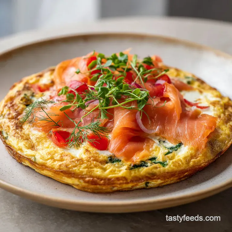Smoked Salmon Frittata: Velvety Egg Bake