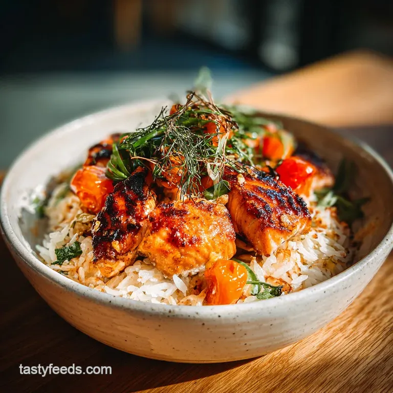 Crispy Salmon Rice Bowl in 25 Minutes