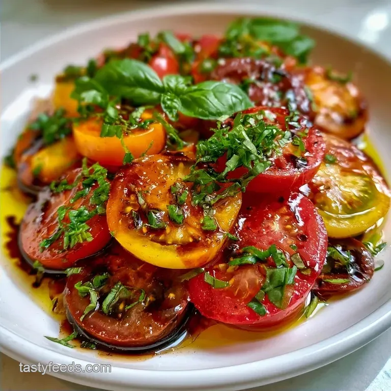 Salted Heirloom Tomatoes with Balsamic Vinegar