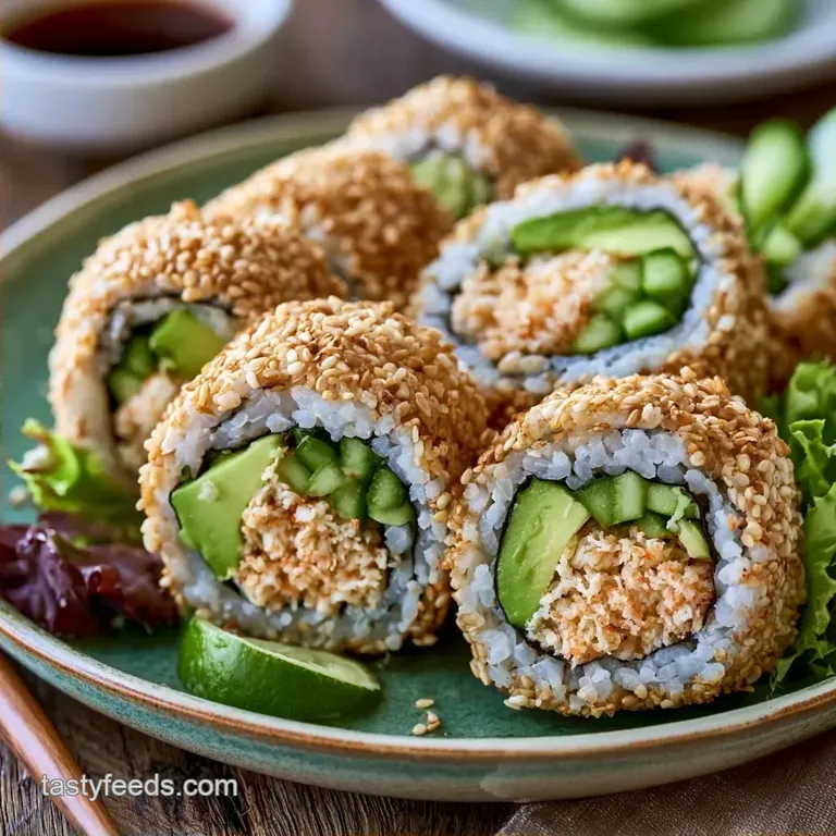 Sesame California Roll with Sushi Rice