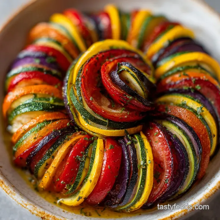 Spiral Ratatouille: Layered Vegetable Bake