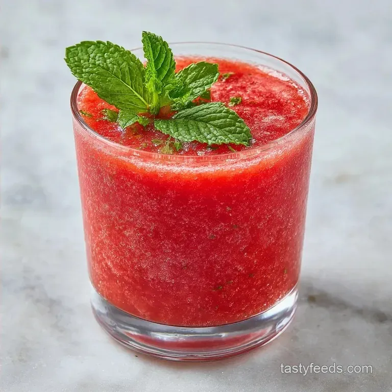 Sweet Watermelon Strawberry Juice: Frosty and Vibrant