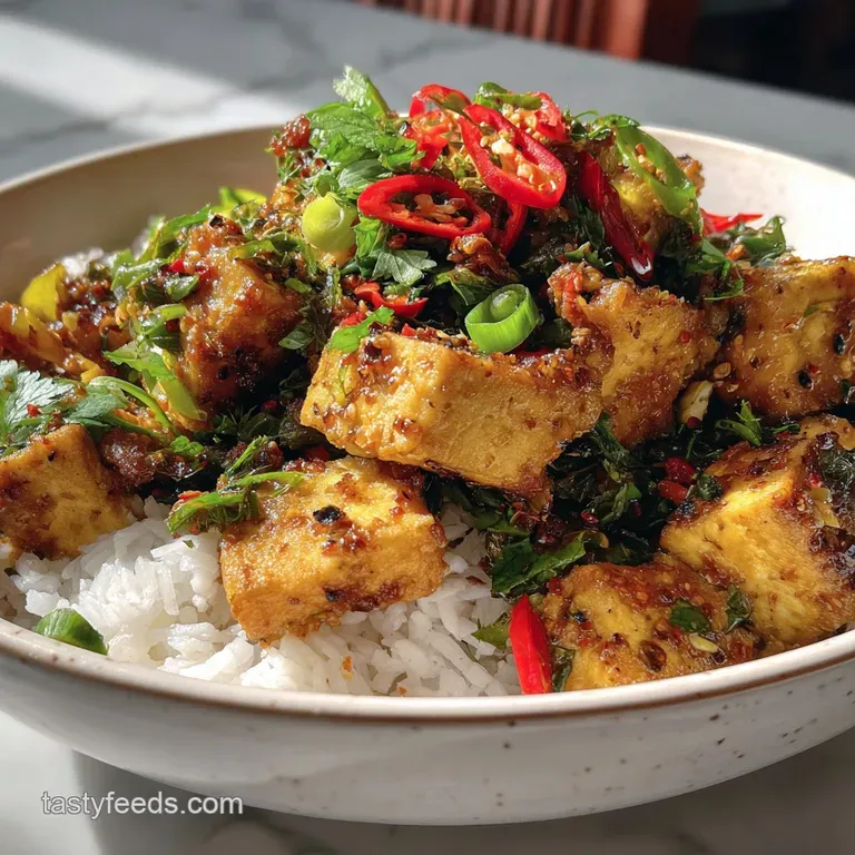 Vegan Asian Recipe with Tofu and Ginger