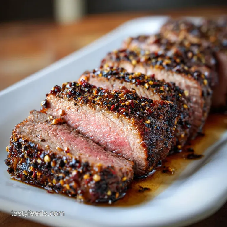 Peppercorn Crusted Tri-Tip with Chimichurri