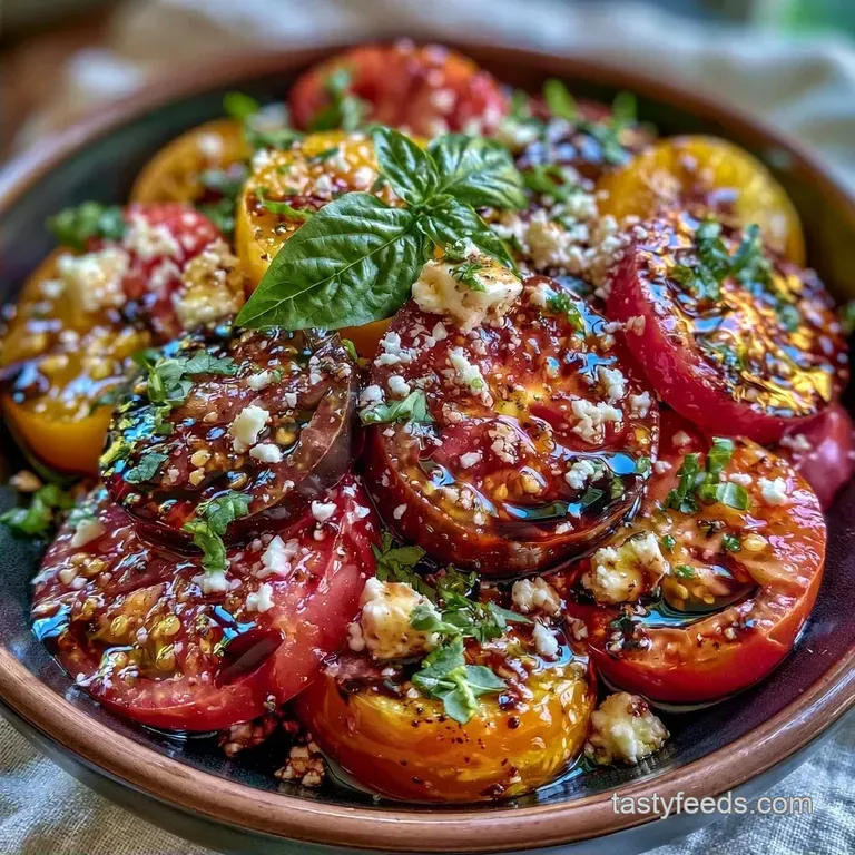 Vegetarian Heirloom Tomato Salad with Feta